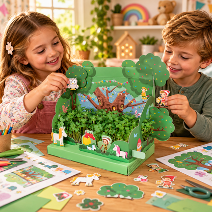 Kids Paper Craft Garden Kit Clockwork Soldier Make Your Own Garden