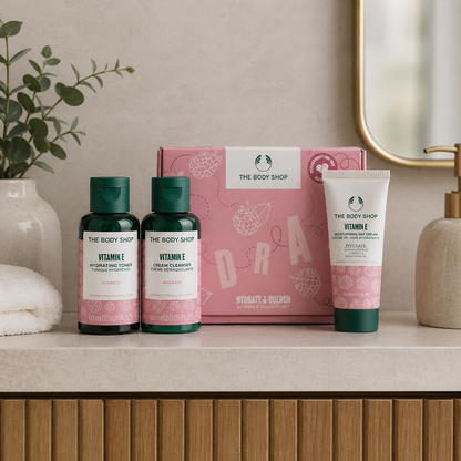 The Body Shop Hydrate & Quench Vitamin E Travel Trio Gift Set
