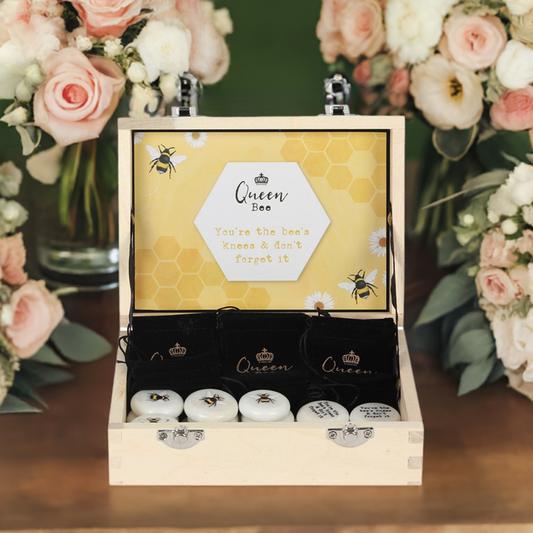 The Beekeeper Mini Keepsake Stone Token in Hessian Bag