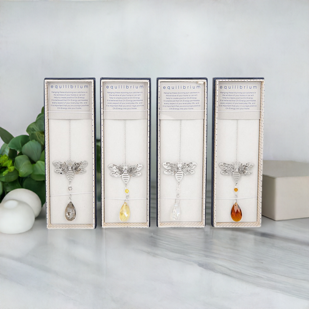 Equilibrium 3D Bee Glass Hanging Suncatcher