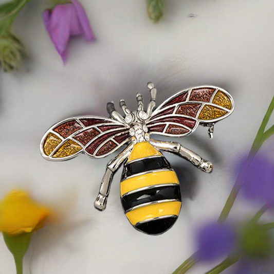 Equilibrium Handpainted Bee Brooch
