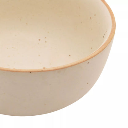 Hestia Beige 2 Tone Speckle Stoneware 5" Soup Cereal Bowl