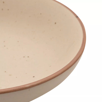 Hestia Beige Speckle 8" Deep Stoneware Soup Bowl