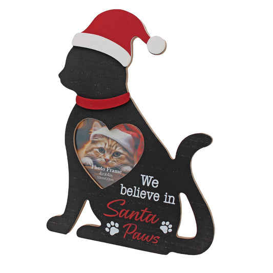 Christmas Pet Photo Frame with Heart 27cm Wooden