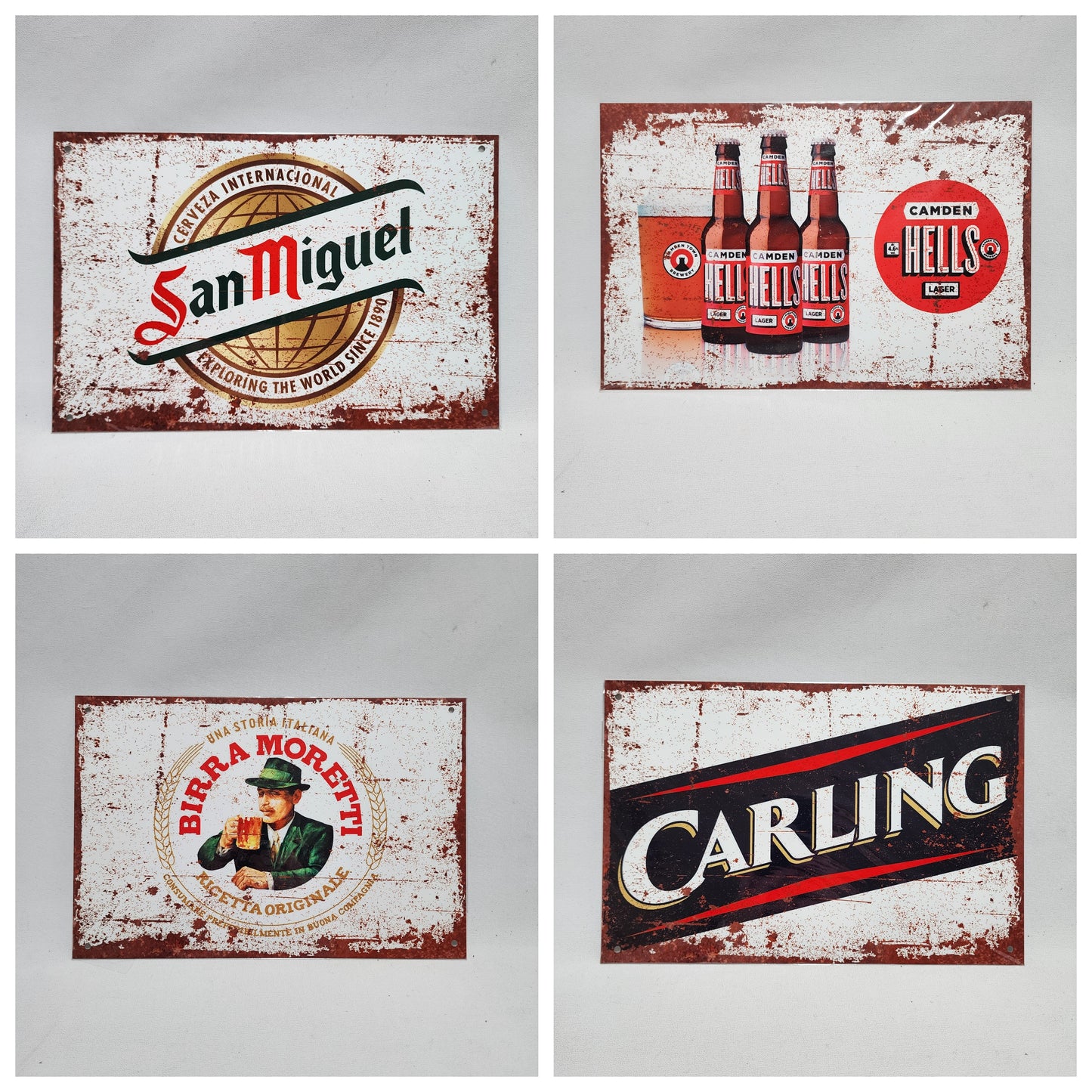 Man Cave Beer Themed Logo Metal Wall Plaque Hanging Sign