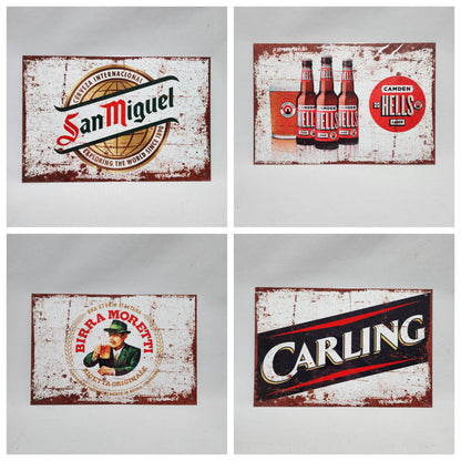 Man Cave Beer Themed Logo Metal Wall Plaque Hanging Sign