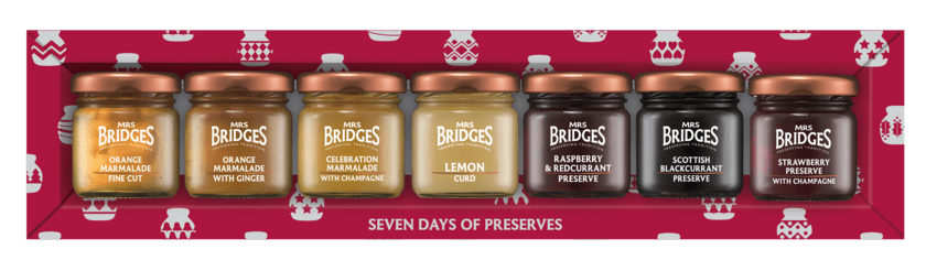Mrs Bridges 7 Days of Preserve Miniature Jars Gifting Set