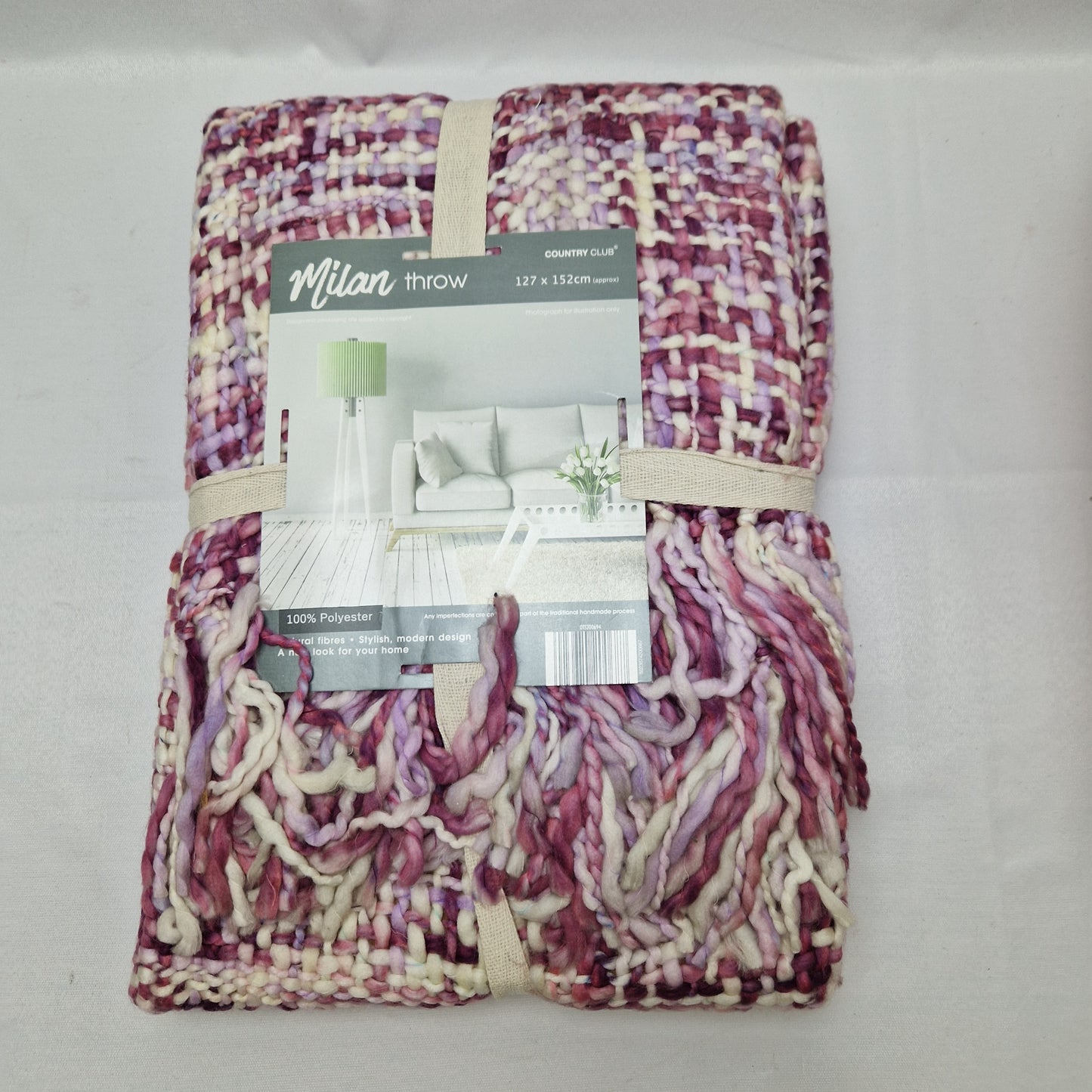 Beamfeature Country Club Milan Throw - Purple Multi Weave