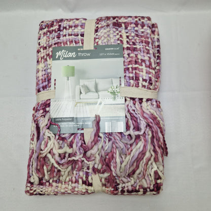 Beamfeature Country Club Milan Throw - Purple Multi Weave