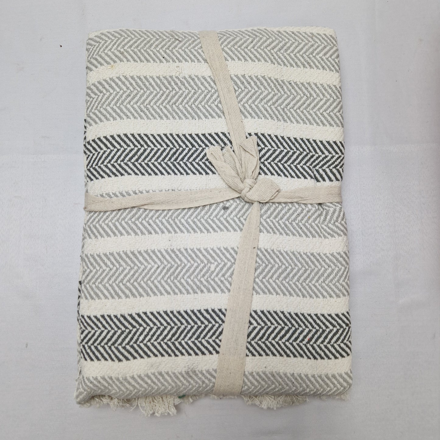 Beamfeature Country Club Milan Throw - Grey Multi Chevron