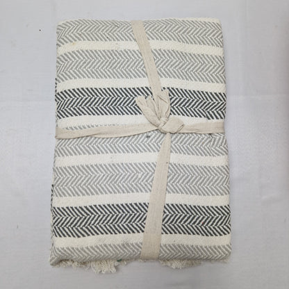 Beamfeature Country Club Milan Throw - Grey Multi Chevron