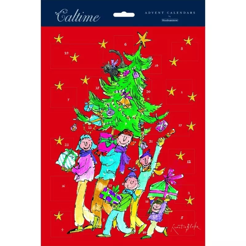 Traditional Advent Calendar Quentin Blake Family - 325mm x 245mm - 24 Doors