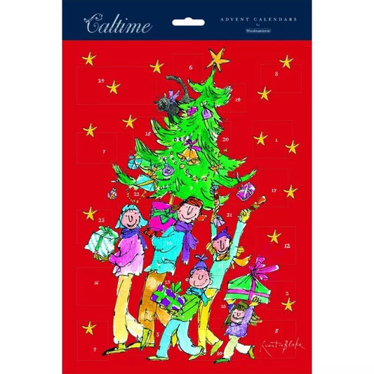 Traditional Advent Calendar Quentin Blake Family - 325mm x 245mm - 24 Doors