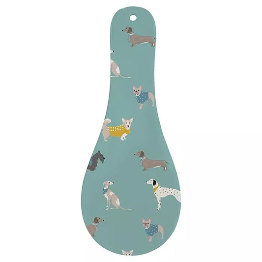 Leonardo Collection Peony Dogs Light Green Melamine Spoon Rest