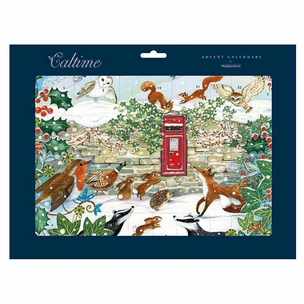 Woodland Post Wild Animals and Postbox Caltime Advent Calendar 350 x 245 mm