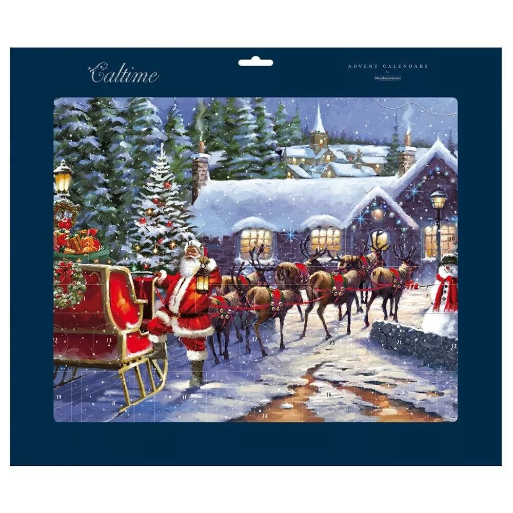Christmas Eve Father Christmas & Reindeer 3D Caltime Advent Calendar 458 x 375mm