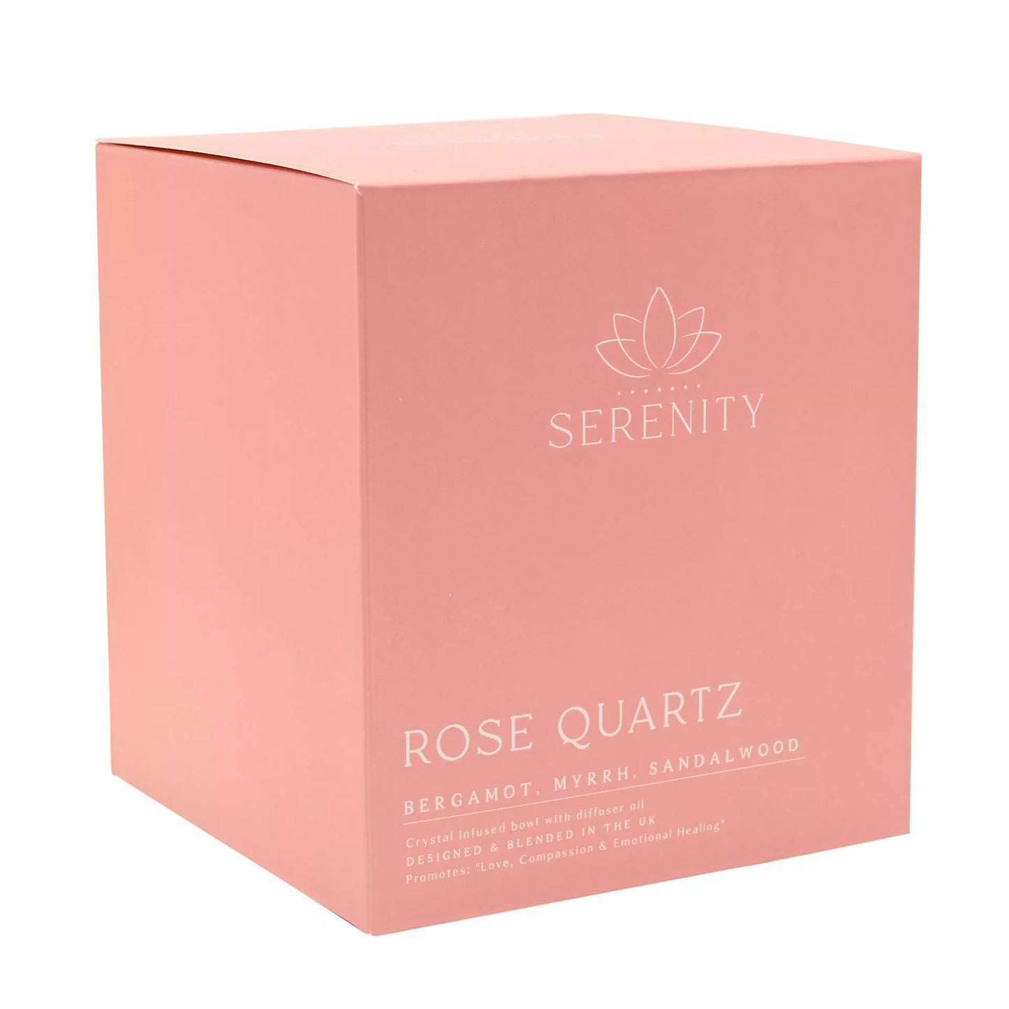 Serenity Rose Quartz Crystal Bowl Diffuser & Oil Aromatherapy Bowl